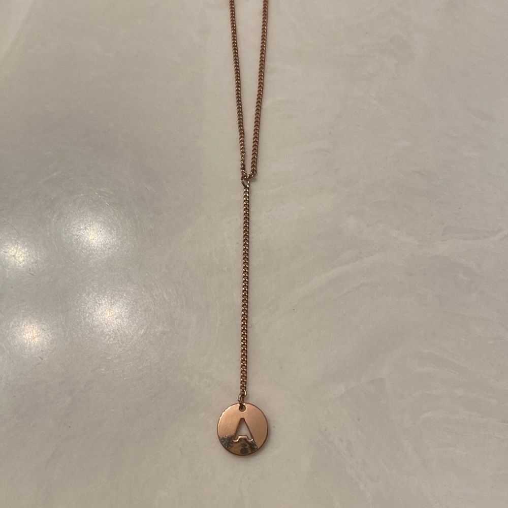 American Eagle “A” Initial Necklace